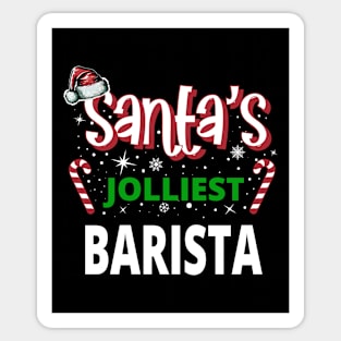 Santa's Jolliest Barista - Holiday Funny Christmas Sticker